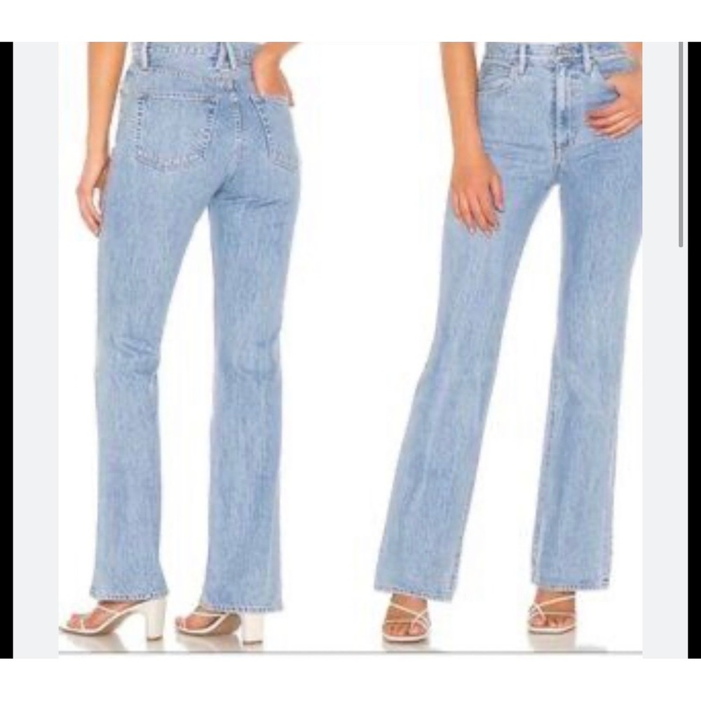 Slvrlake Sara High Rise Straight Leg Jeans Atwash LRaw Hem Size 27